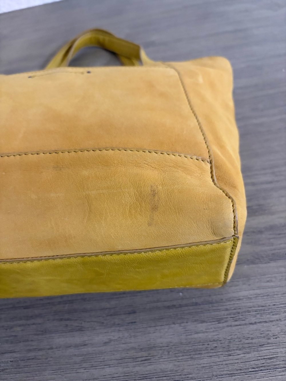 Lucky Brand Yellow Leather Tote Bag - Picture 10 of 12